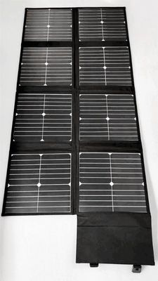 Instalação em terra do carregador de painéis solares portátil dobrável de 100W 18V para acampamento de RV