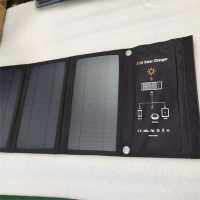 Saco de mão portátil de painel solar dobrável de 21W para viagens de camping
