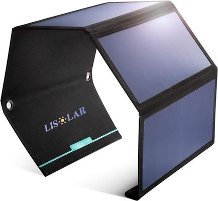 28W painéis solares dobráveis carregador de bolso para acampar 11.1x 6.3x 1.3in